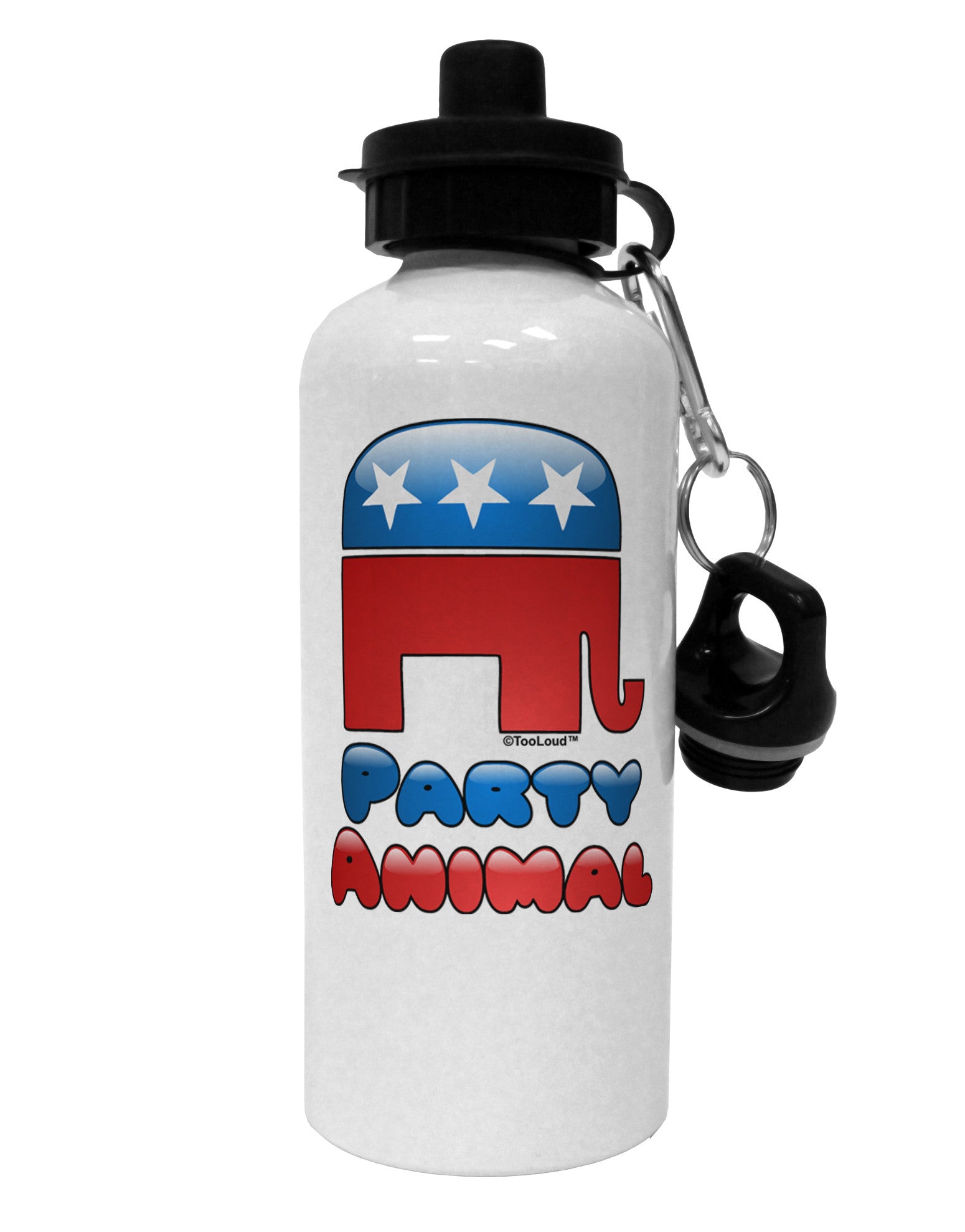 Republican Party Animal Aluminum 600ml Water Bottle-Water Bottles-TooLoud-White-Davson Sales