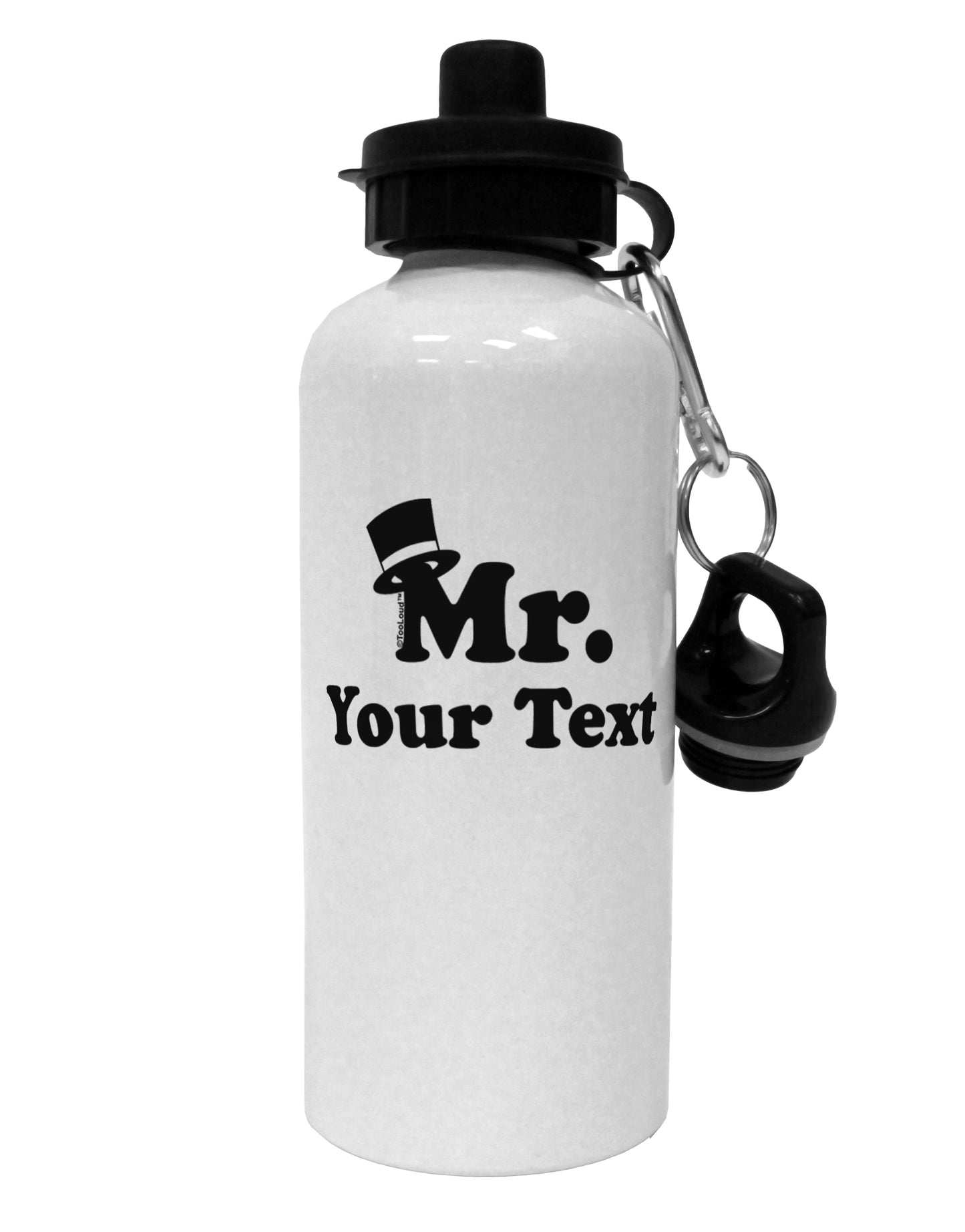 Personalized Mr Classy Aluminum 600ml Water Bottle by TooLoud-Water Bottles-TooLoud-White-Davson Sales