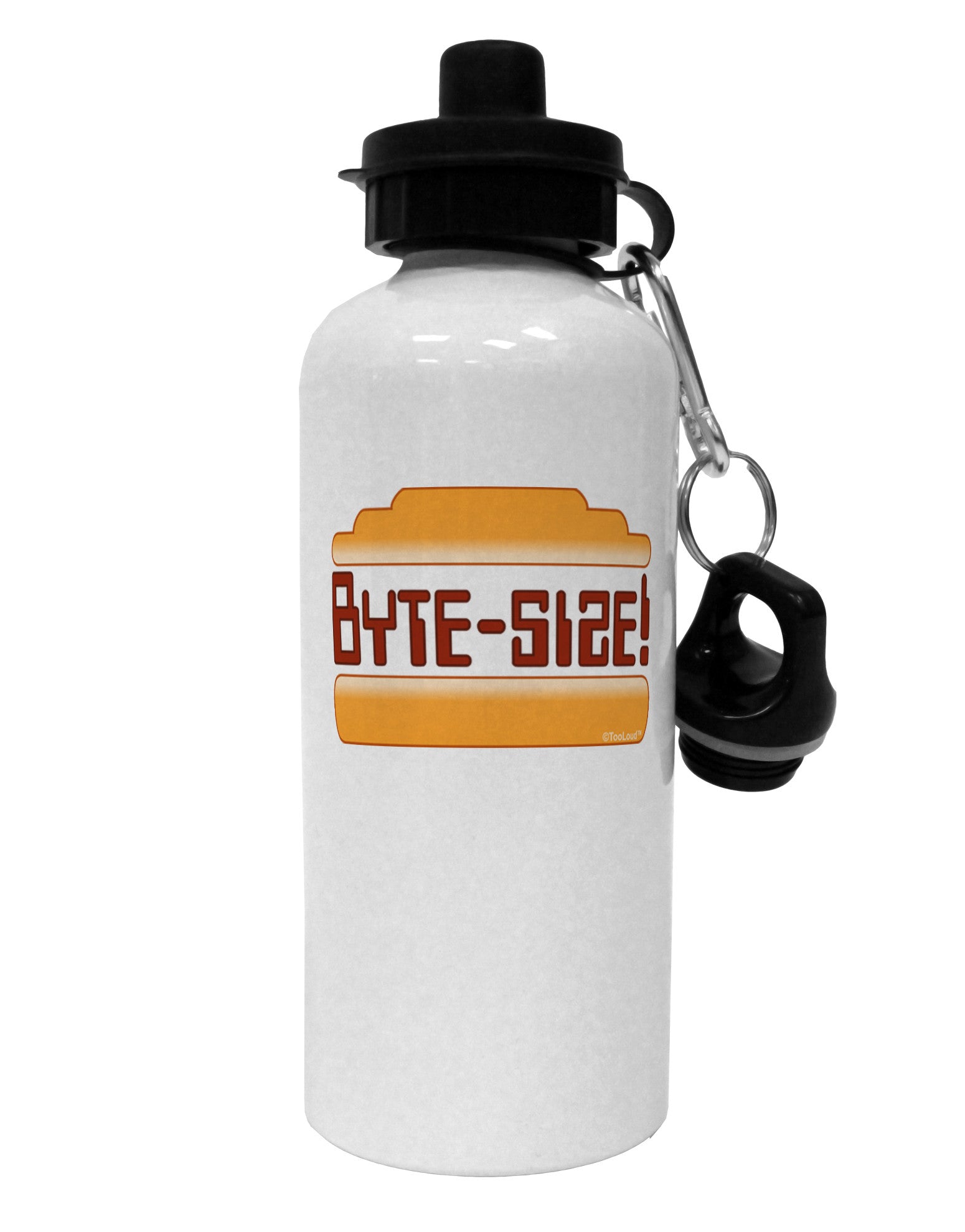 Byte Size Aluminum 600ml Water Bottle-Water Bottles-TooLoud-White-Davson Sales