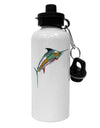 Colorful Vector Swordfish Aluminum 600ml Water Bottle-Water Bottles-TooLoud-White-Davson Sales