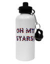 Oh My Stars Patriotic Design Aluminum 600ml Water Bottle by TooLoud-Water Bottles-TooLoud-White-Davson Sales