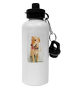 Golden Retriever Watercolor Aluminum 600ml Water Bottle-Water Bottles-TooLoud-White-Davson Sales