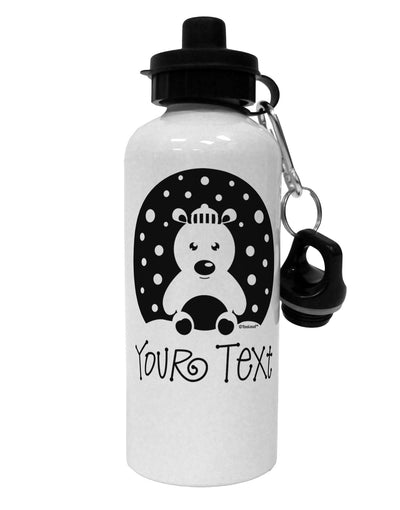 Personalized Matching Polar Bear Family Design - Your Text Aluminum 600ml Water Bottle-Water Bottles-TooLoud-White-Davson Sales