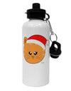 Cute Christmas Cat Santa Hat Aluminum 600ml Water Bottle-Water Bottles-TooLoud-White-Davson Sales