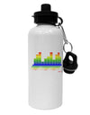 Equalizer Bars Design Aluminum 600ml Water Bottle by TooLoud-Water Bottles-TooLoud-White-Davson Sales