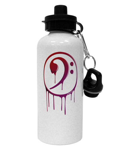 Dripping Bass Symbol Aluminum 600ml Water Bottle-Water Bottles-TooLoud-White-Davson Sales