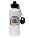 Escaping Turkey - Funny Thanksgiving Aluminum 600ml Water Bottle-Water Bottles-TooLoud-White-Davson Sales