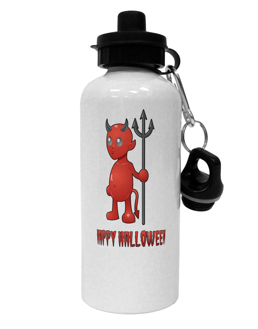 Cute Devil - Happy Halloween Design Aluminum 600ml Water Bottle-Water Bottles-TooLoud-White-Davson Sales