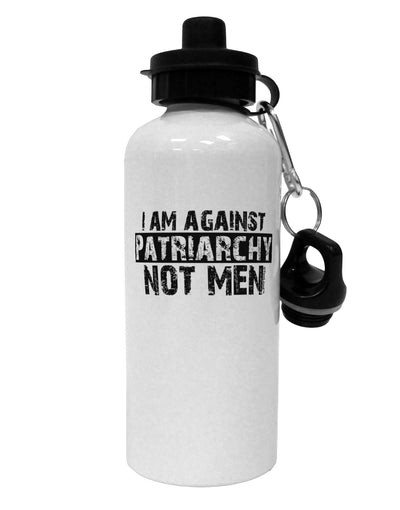 I Am Against Patriarchy Aluminum 600ml Water Bottle-Water Bottles-TooLoud-White-Davson Sales