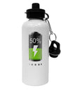 Half Energy 50 Percent Aluminum 600ml Water Bottle-Water Bottles-TooLoud-White-Davson Sales