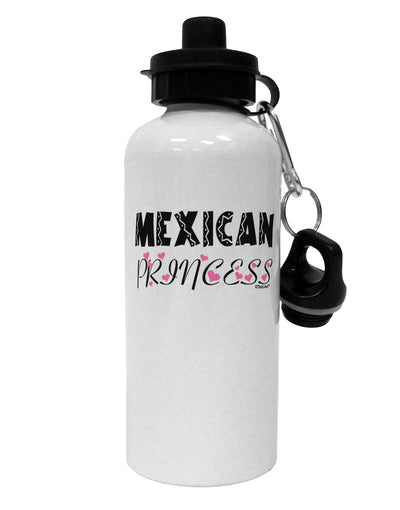 Mexican Princess - Cinco de Mayo Aluminum 600ml Water Bottle by TooLoud-Water Bottles-TooLoud-White-Davson Sales