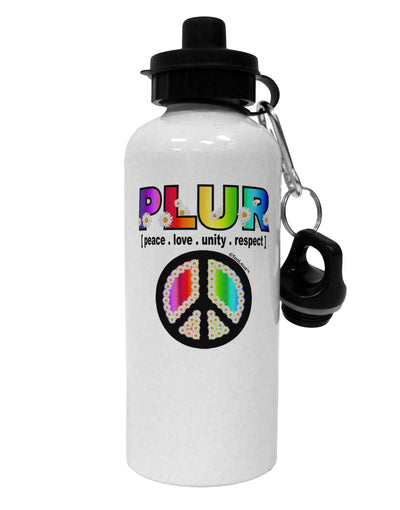 PLUR Rainbow Aluminum 600ml Water Bottle-Water Bottles-TooLoud-White-Davson Sales