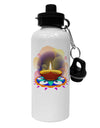 Festive Diya and Rangoli Aluminum 600ml Water Bottle by TooLoud-TooLoud-White-Davson Sales