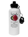 Birthstone Tourmaline Aluminum 600ml Water Bottle by TooLoud-Water Bottles-TooLoud-White-Davson Sales