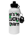 He's My Lucky Charm - Matching Couples Design Aluminum 600ml Water Bottle by TooLoud-Water Bottles-TooLoud-White-Davson Sales