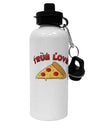 TooLoud True Love - Pizza Aluminum 600ml Water Bottle-Water Bottles-TooLoud-White-Davson Sales