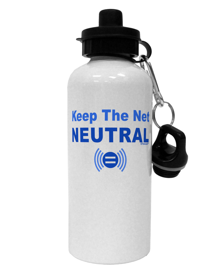 Keep the Net Neutral Aluminum 600ml Water Bottle-Water Bottles-TooLoud-White-Davson Sales