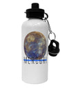 Planet Mercury Text Aluminum 600ml Water Bottle by TooLoud-Water Bottles-TooLoud-White-Davson Sales