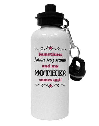 My Mother Comes Out Aluminum 600ml Water Bottle-Water Bottles-TooLoud-White-Davson Sales