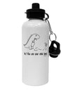 My T-Rex Ate Your Stick Family - Line Aluminum 600ml Water Bottle by TooLoud-Water Bottles-TooLoud-White-Davson Sales