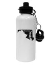 Maryland - United States Shape Aluminum 600ml Water Bottle-Water Bottles-TooLoud-White-Davson Sales