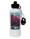 Chicago Abstract 2 Aluminum 600ml Water Bottle-Water Bottles-TooLoud-White-Davson Sales