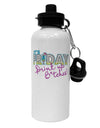 It's Friday - Drink Up Aluminum 600ml Water Bottle-Water Bottles-TooLoud-White-Davson Sales