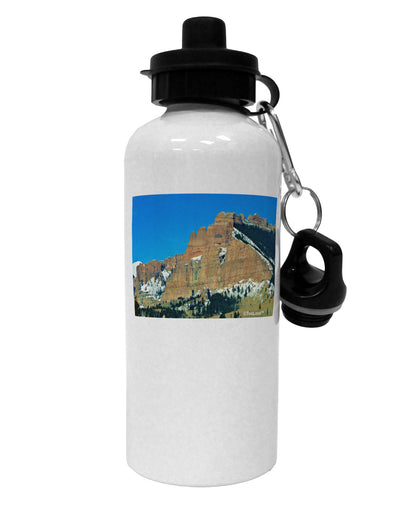 Colorado Snowy Mountains Aluminum 600ml Water Bottle-Water Bottles-TooLoud-White-Davson Sales