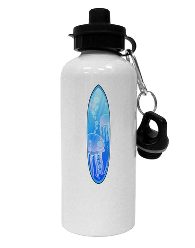 Jellyfish Surfboard Aluminum 600ml Water Bottle by TooLoud-Water Bottles-TooLoud-White-Davson Sales