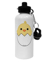 Cute Hatching Chick Design Aluminum 600ml Water Bottle by TooLoud