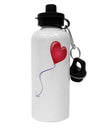 Cute Red Heart Balloon Aluminum 600ml Water Bottle-Water Bottles-TooLoud-White-Davson Sales