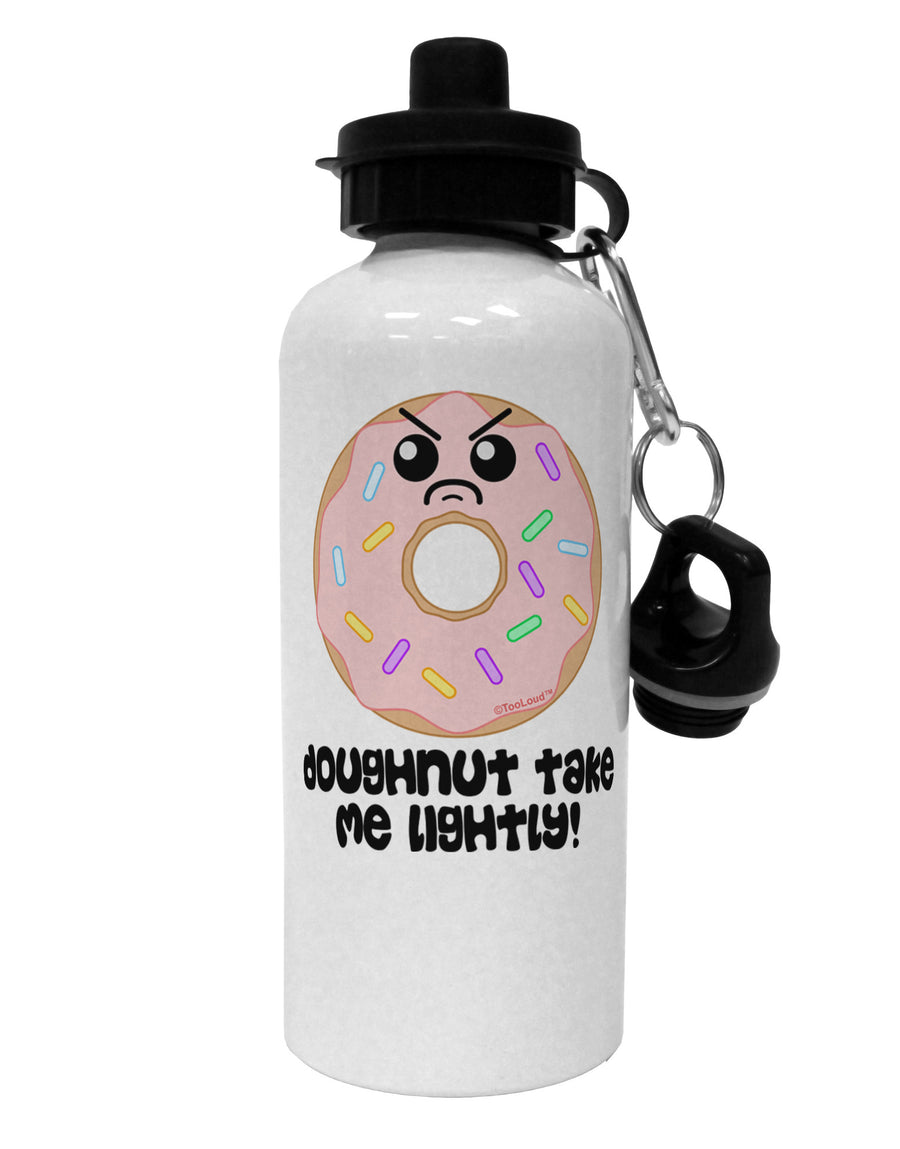 Doughnut - Doughnut Take Me Lightly Aluminum 600ml Water Bottle by TooLoud-Water Bottles-TooLoud-White-Davson Sales