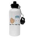 Cute Milk and Cookie - Made for Each Other Aluminum 600ml Water Bottle by TooLoud-Water Bottles-TooLoud-White-Davson Sales