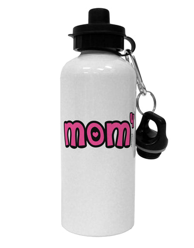 Mom to the Fourth Power - Cute Mom of 4 Design Aluminum 600ml Water Bottle by TooLoud-Water Bottles-TooLoud-White-Davson Sales