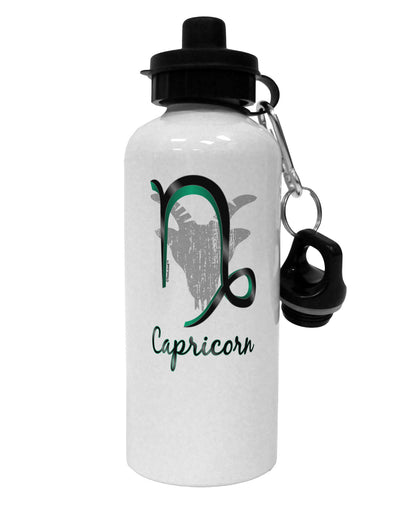 Capricorn Symbol Aluminum 600ml Water Bottle-Water Bottles-TooLoud-White-Davson Sales