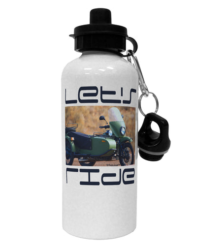 Lets Ride Sidecar Motorcycle Aluminum 600ml Water Bottle-Water Bottles-TooLoud-White-Davson Sales