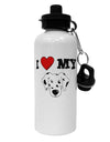 I Heart My - Cute Dalmatian Dog Aluminum 600ml Water Bottle by TooLoud-Water Bottles-TooLoud-White-Davson Sales