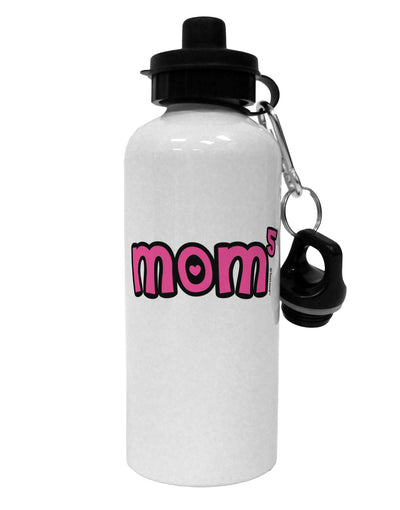 Mom to the Fifth Power - Cute Mom of 5 Design Aluminum 600ml Water Bottle by TooLoud-Water Bottles-TooLoud-White-Davson Sales