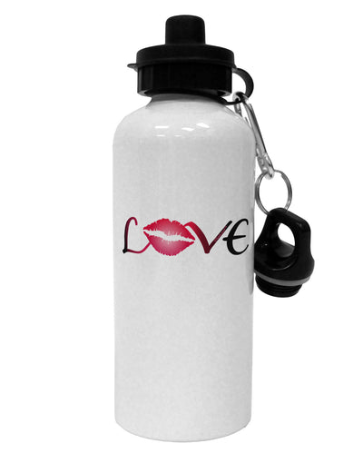 Love Kiss Aluminum 600ml Water Bottle-Water Bottles-TooLoud-White-Davson Sales