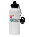 Thank God It's Friday Mixed Drink Aluminum 600ml Water Bottle-Water Bottles-TooLoud-White-Davson Sales