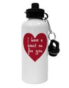 I Have a Heart On For You Aluminum 600ml Water Bottle-Water Bottles-TooLoud-White-Davson Sales