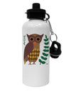 Owl of Athena Aluminum 600ml Water Bottle by TooLoud-Water Bottles-TooLoud-White-Davson Sales