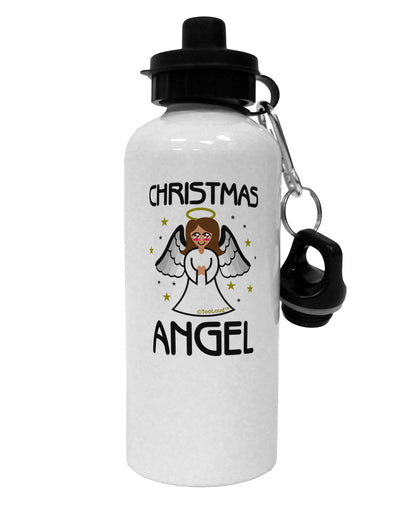 Christmas Angel Aluminum 600ml Water Bottle-Water Bottles-TooLoud-White-Davson Sales