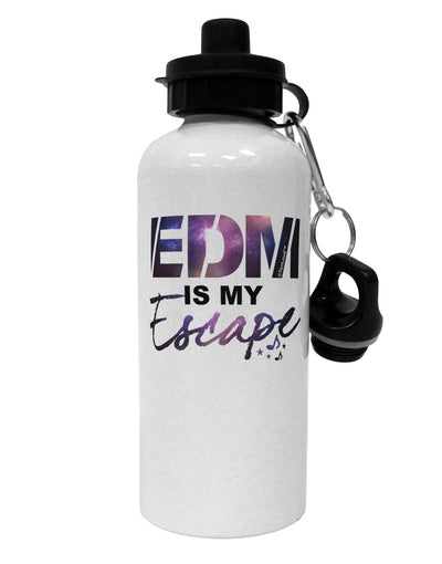 EDM Is My Escape Aluminum 600ml Water Bottle-Water Bottles-TooLoud-White-Davson Sales