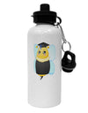 Graduation Bee Aluminum 600ml Water Bottle by TooLoud-Water Bottles-TooLoud-White-Davson Sales