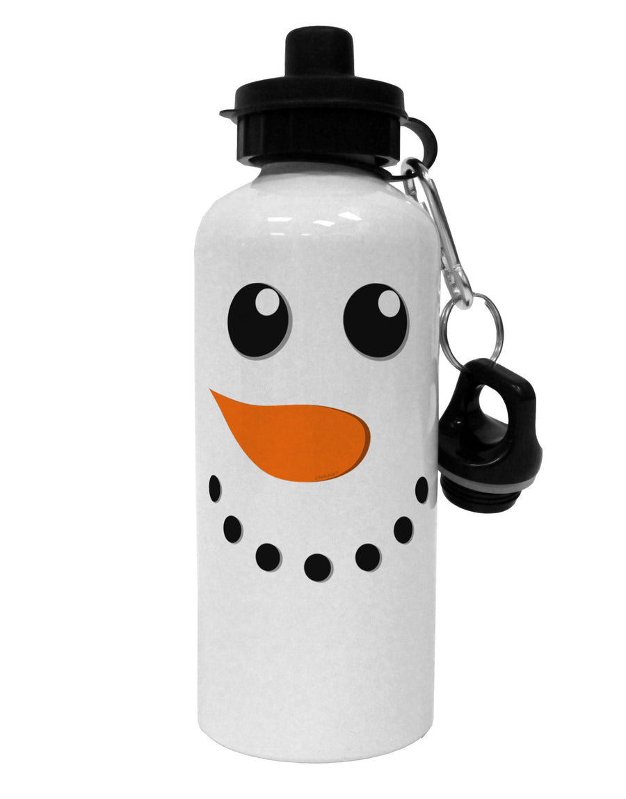 Snowman Face Christmas Aluminum 600ml Water Bottle-Water Bottles-TooLoud-White-Davson Sales