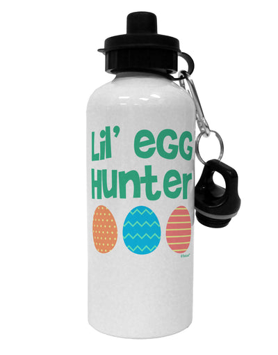 Lil' Egg Hunter - Easter - Green Aluminum 600ml Water Bottle by TooLoud-Water Bottles-TooLoud-White-Davson Sales