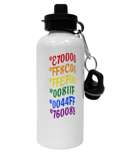 TooLoud Pride Flag Hex Code Aluminum 600ml Water Bottle-Water Bottles-TooLoud-Davson Sales