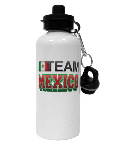 Sporty Team Mexico Aluminum 600ml Water Bottle-Water Bottles-TooLoud-White-Davson Sales