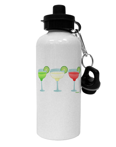 Margaritas - Mexican Flag Colors - Cinco de Mayo Aluminum 600ml Water Bottle by TooLoud-Water Bottles-TooLoud-White-Davson Sales